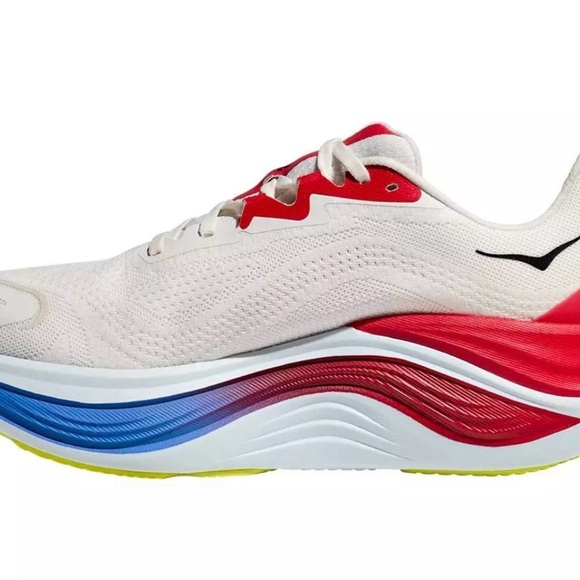 Hoka Skyward X White Red Blue Athletic Shoes
